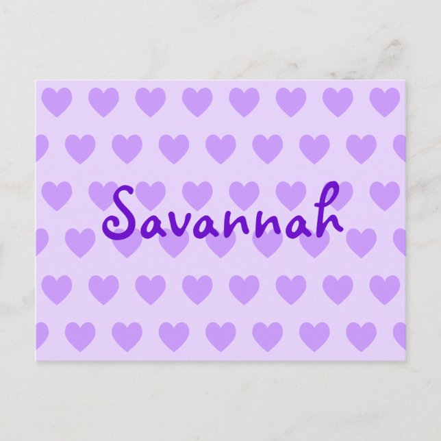 Savannah in Purple Postcard (Front)