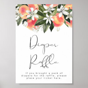 SAVANNAH Little Peach Baby Shower Diaper Raffle Poster