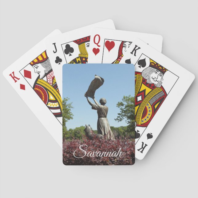 Savannah Playing Cards- Waving Girl Cards (Back)