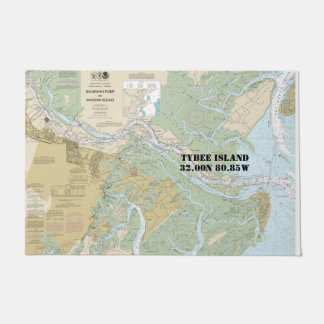 Savannah River and Wassaw Sound - Nautical Chart Doormat