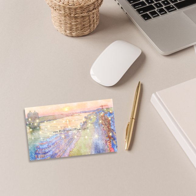 Savannah River Sunset Watercolor Website Enclosure Card (Creator Uploaded)