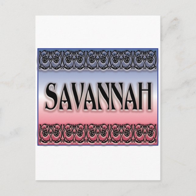 Savannah Scrollwork Postcard (Front)