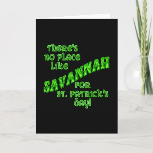 SAVANNAH St Patricks Day Card (Front)