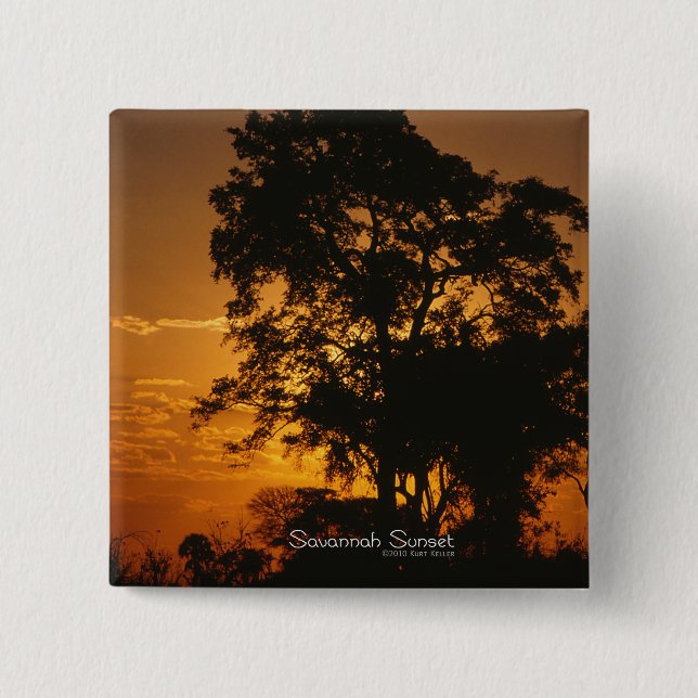 Savannah Sunset 2 Inch Square Button (Front)