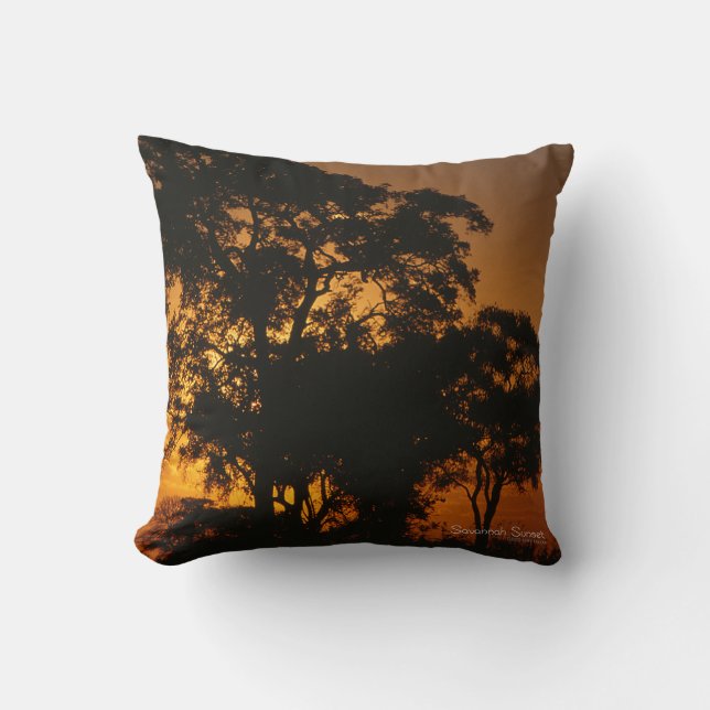 Savannah Sunset Throw Pillow (Front)