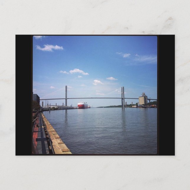 Savannah Suspension Bridge Postcard (Front)
