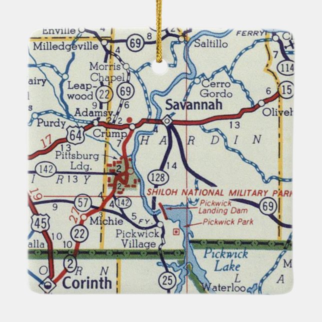 Savannah TN Ceramic Ornament (Back)