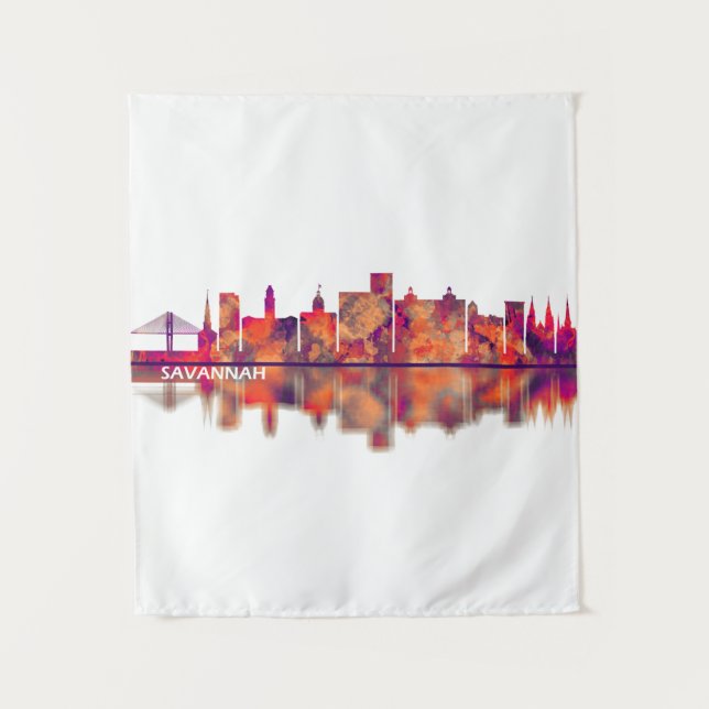 Savannah USA Skyline Tapestry (Front)