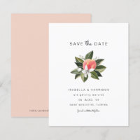 Savannah - Watercolor Peach Floral Save Date