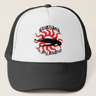 savasana lid trucker hat