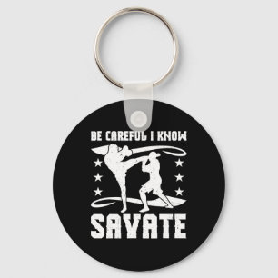 Savate Boxing French Mixed Martial Arts Kickboxing Keychain