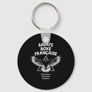 Savate French Kickboxing Eagle Keychain