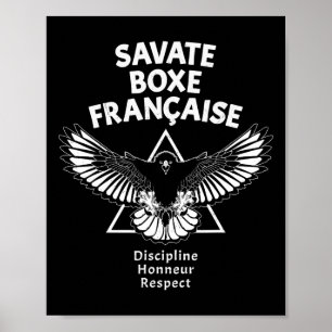 Savate French Kickboxing Eagle  Poster