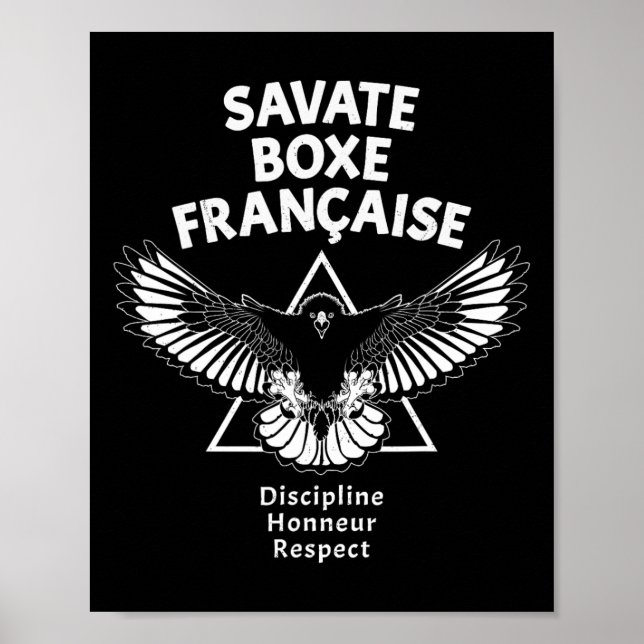 Savate French Kickboxing Eagle  Poster (Front)