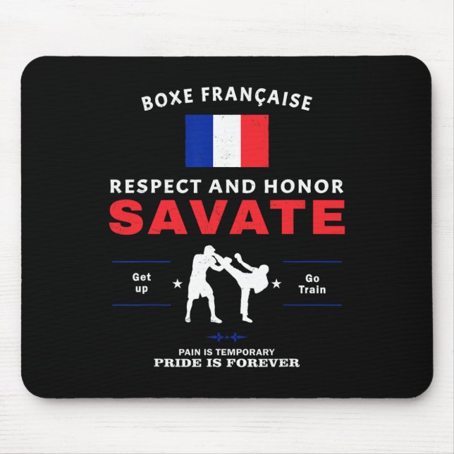 Savate French Kickboxing Savate Fighter  Mouse Pad (Front)