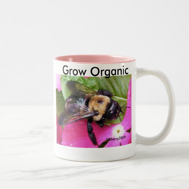 Save A Bee, Save the Planet! Two-Tone Coffee Mug (Right)