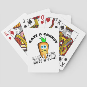 SAVE A CARROT - HAVE A COW PLAYING CARDS