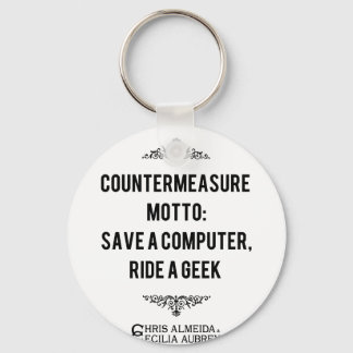 Save a computer, Ride a Geek Keychain