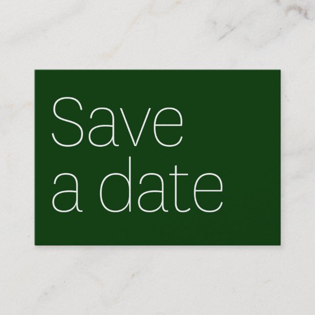 SAVE A DATE WITH ME. BUSINESS CARD (Front)