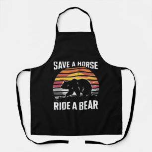 Save A Horse Ride A Bear Gay Pride Bear Community Apron