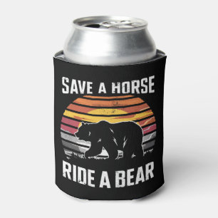 Save A Horse Ride A Bear Gay Pride Bear Community Can Cooler