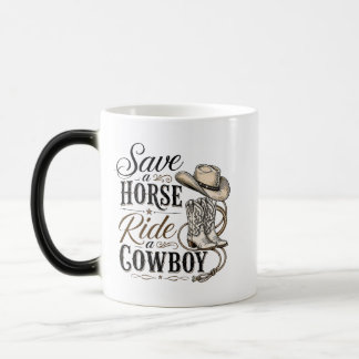 save a horse ride a cowboy magic mug