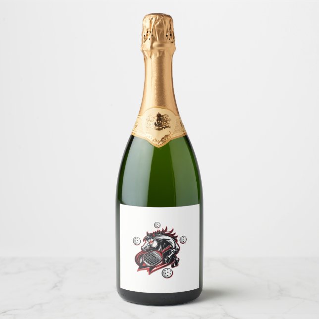 Save a Horse Ride a Cowboy Sparkling Wine Label (Front)