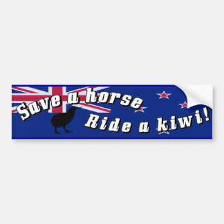 Save a Horse Ride a Kiwi Bumper Sticker NZ