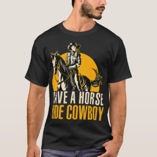 Save A Horse Ride Cowboy Funny Retro Design  T-Shirt