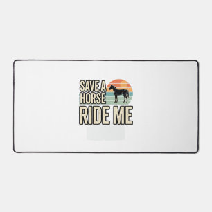 Save a Horse Ride Me Vintage Western Shirt Design_ Desk Mat