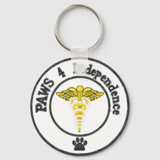 Save a human, support a service dog keychain