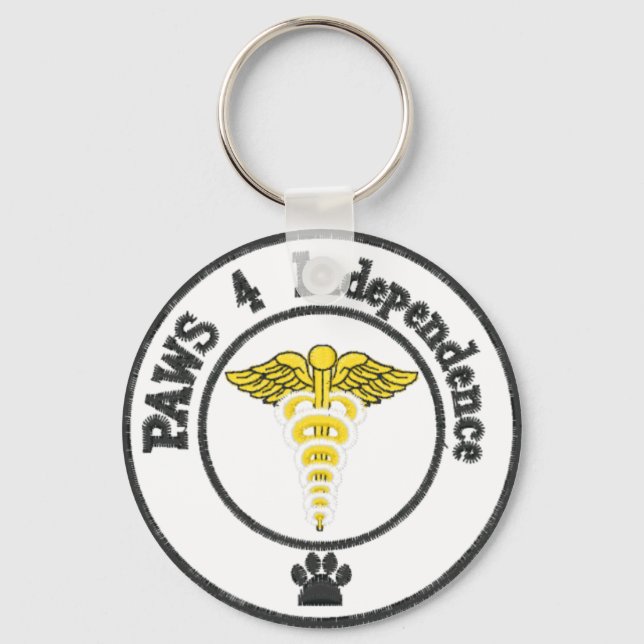 Save a human, support a service dog keychain (Front)