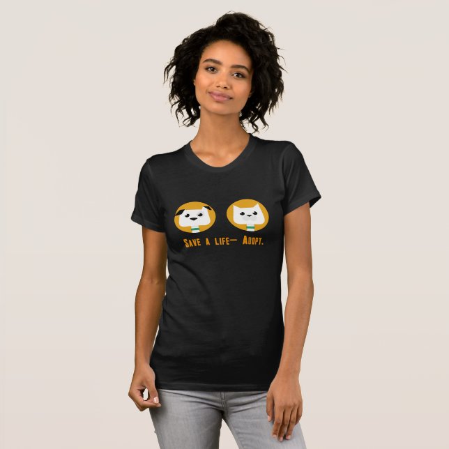 Save a life- Adopt T-Shirt (Front Full)