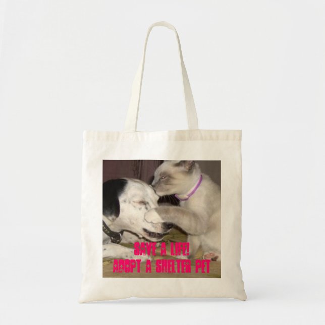 save a life cat/dog shelter pet tote (Front)