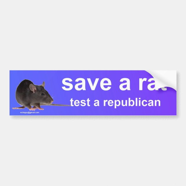save a rat bumper sticker (Front)