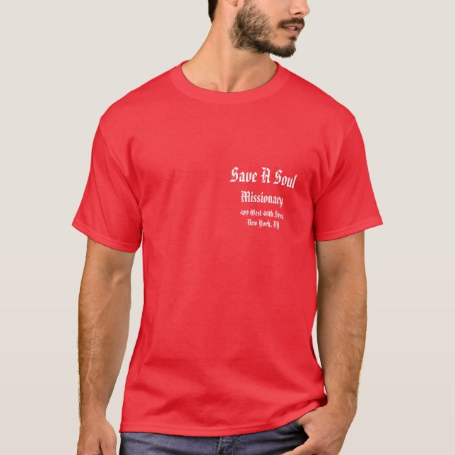 Save a Soul: Sarah Brown T-Shirt (Front)