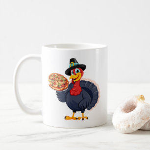 Save A Turkey Eat Pizza Funny Happy Thanksgiving Coffee Mug