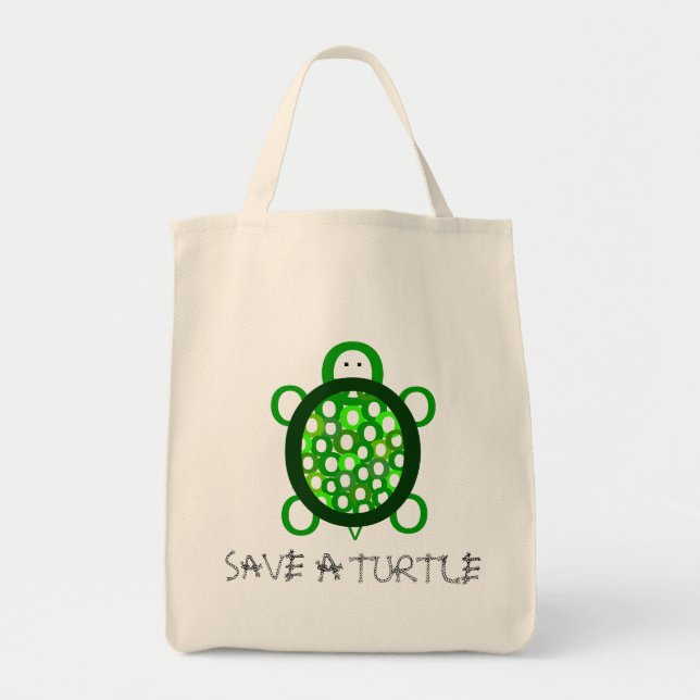 Save a Turtle Tote Bag (Front)
