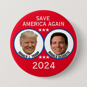 Save America Again 2024 3 Inch Round Button