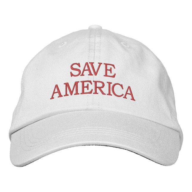 SAVE AMERICA EMBROIDERED BASEBALL CAP (Front)