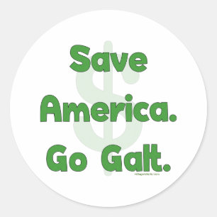 Save America Go Galt Classic Round Sticker