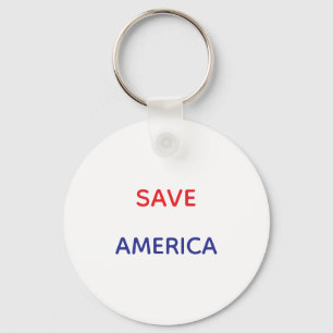 SAVE AMERICA ROUND KEYCHAIN