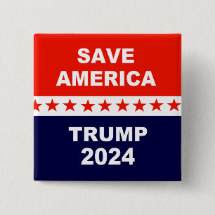 Save America Trump 2024 2 Inch Square Button