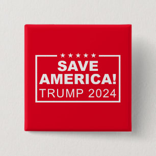 Save America Trump 2024 2 Inch Square Button