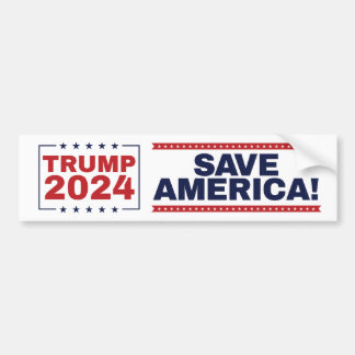 Save America! Trump 2024 Bumper Sticker