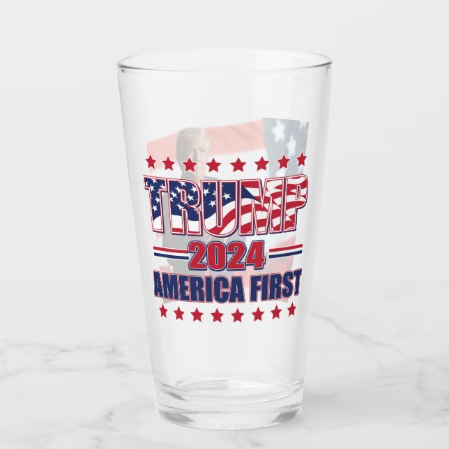 Save America Trump 2024 Glass (Front)