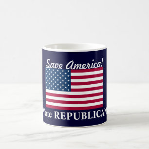 Save America!/Vote REPUBLICAN+U.S. Coffee Mug