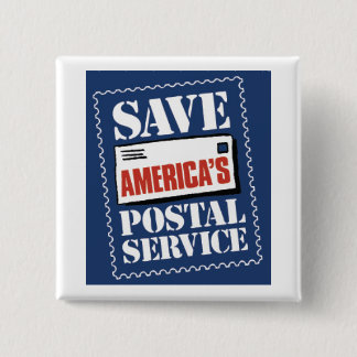 Save America's Postal Service 2 Inch Square Button