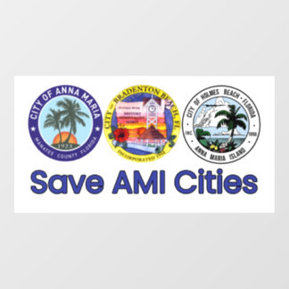 Save AMI Cities Logo Window Cling