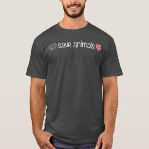 save animals animal elephant heart animal ware ret T-Shirt